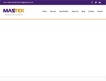 Tablet Screenshot of mastek-inc.com